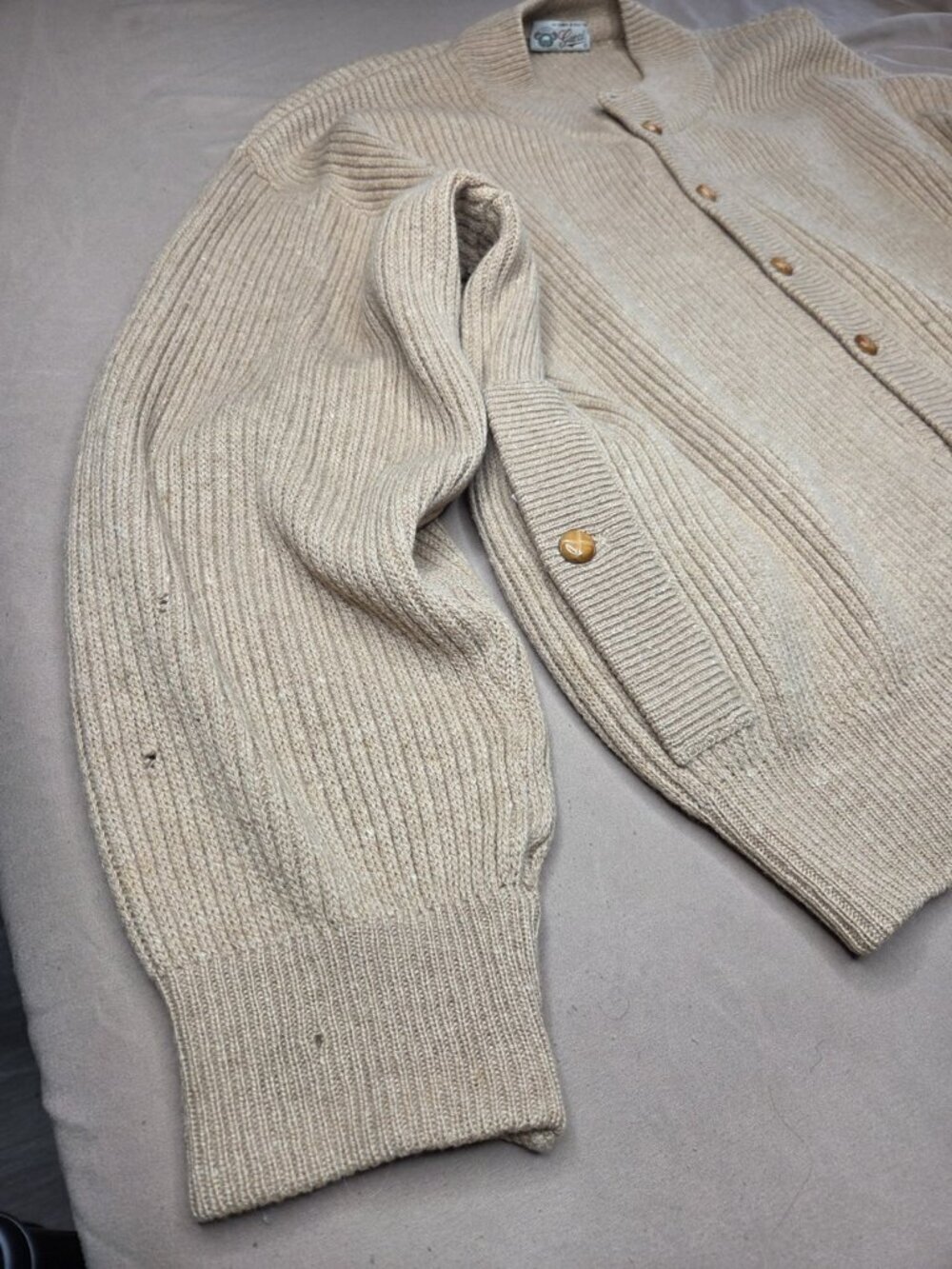 Gucci Vintage Brown Ribbed Knit Button Down Cardigan Women's Rare - Picture 6 of 12